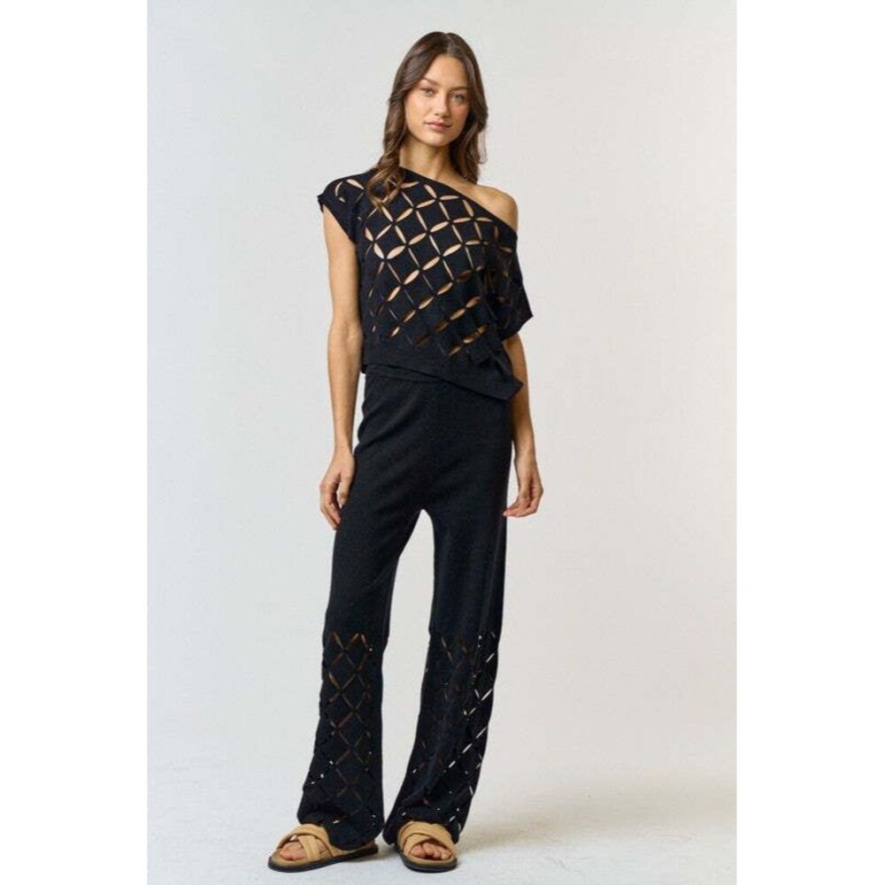 Lalavon Modern Cut Out Detail Knit Pants ❤️GORGEOUS❤️WITH TAGS❤️ - Picture 1 of 4